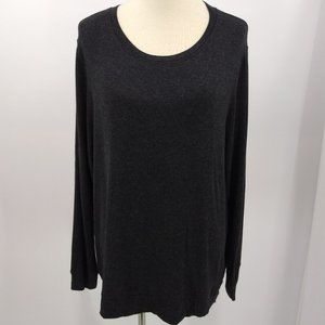 Matty M Size XL Sweater Charcoal Gray Crew Neck Long Sleeve